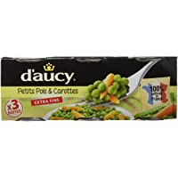 Los mejores  - daucy Petits Pois Extra Fins-Carottes à LÉtuvée 3X200G